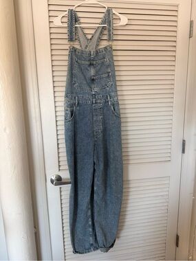 We The Free Light Blue Denim Overalls